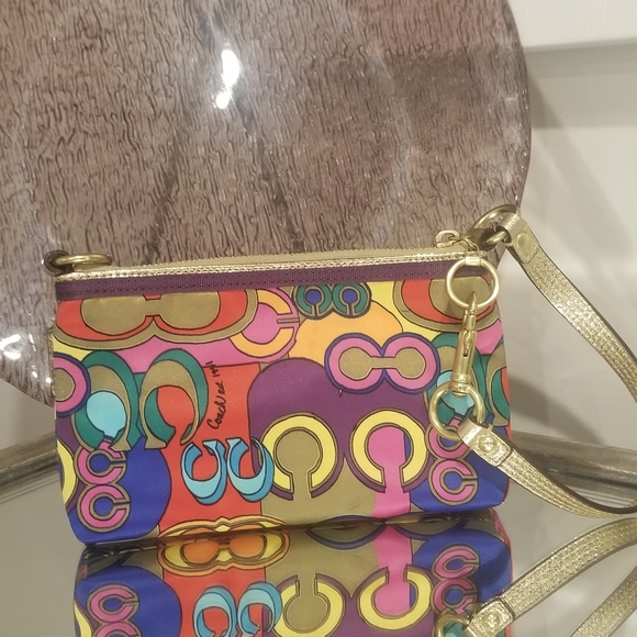 COACH Poppy Pop C Sateen Clutch/Wristlet - Picture 6 of 10